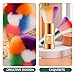 FRCOLOR 2 Pcs Nail Dust Cleaning Brush Ergonomic Handle Soft Bristles for Makeup Blush Nail Care Dual Color Design Versatile Beauty Tool for Manicure Makeup Applications
