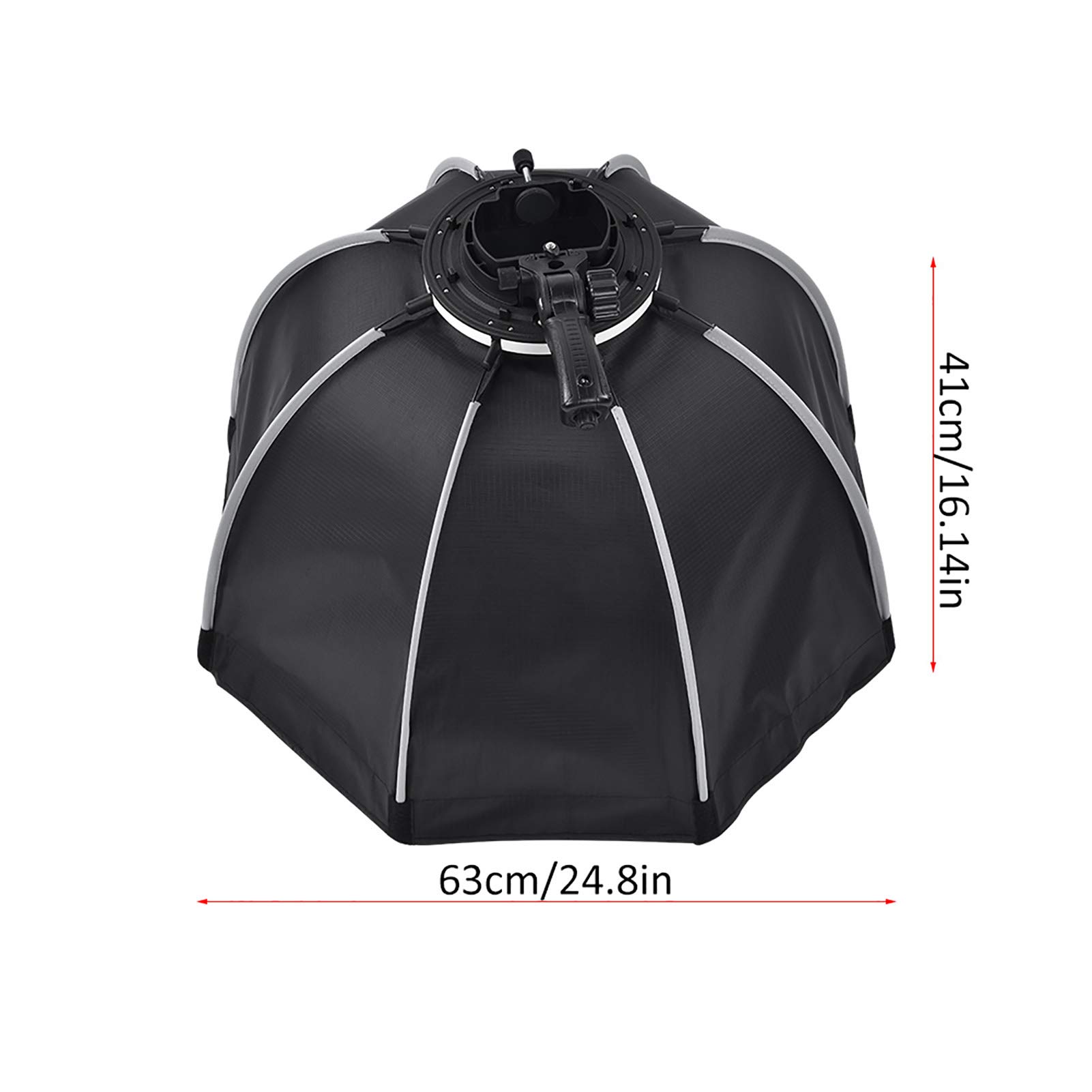 Zunate KS65 Przenośny Dyfuzor Oświetlenia Fotograficznego Softbox, Profesjonalna Składana Latarka Softbox 65 Cm z torbą do Przechowywania na latarkę do Aparatu prędkość światła
