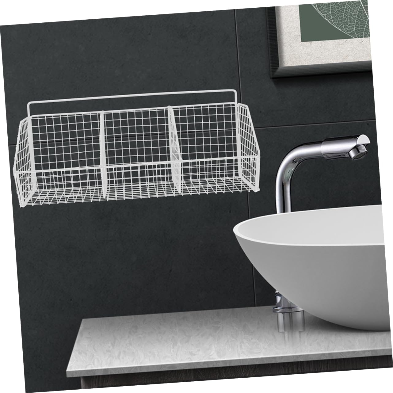 2pcs Hanging Wall Baskets Kitchen Rack Baskets Wall Storage for Kitchen Decor