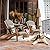 Cambridge Casual Auburn Padded Upholstered Outdoor Adirondack Chair, Teak Wood and All-Weather Wicker