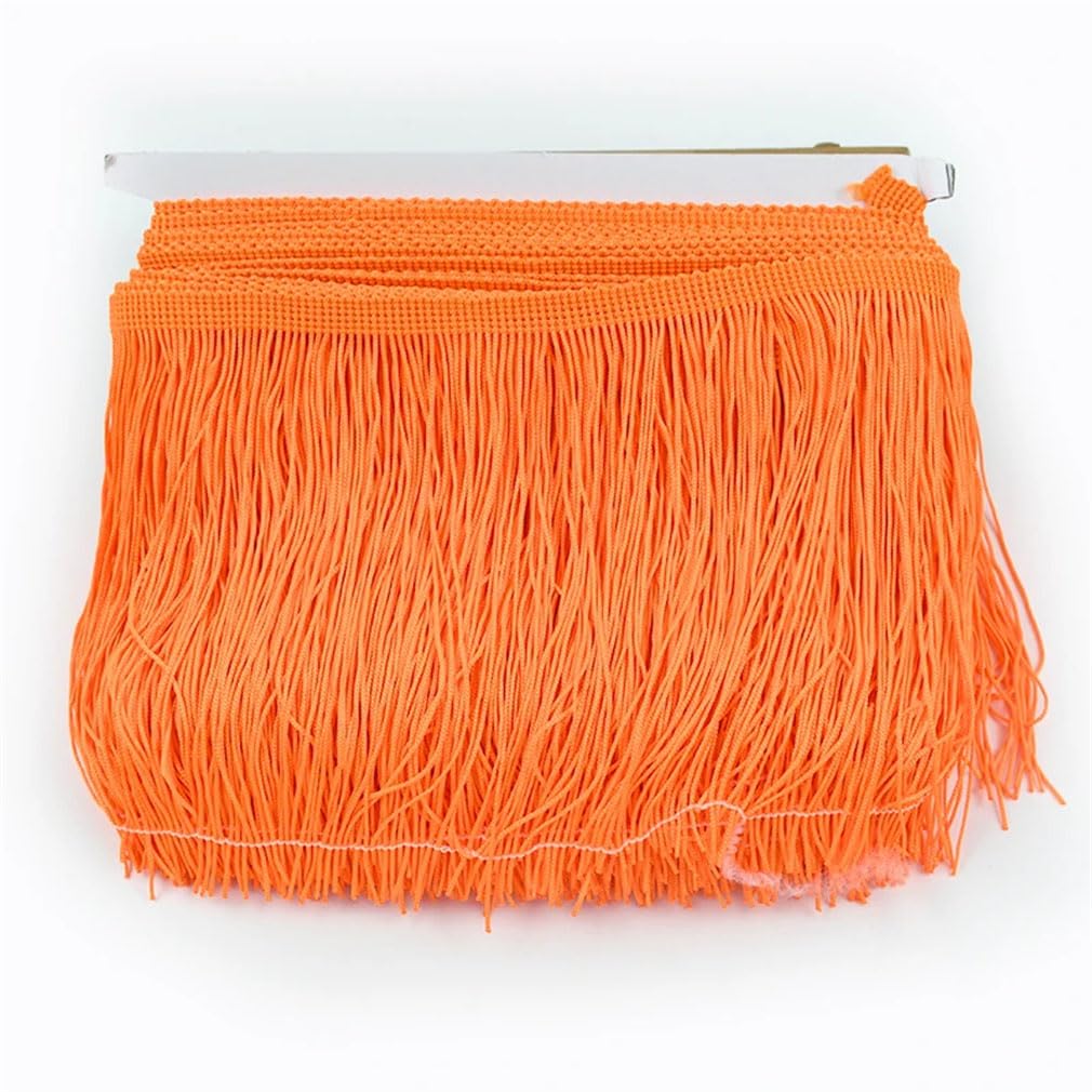 Borlas de poliéster con flecos de 10 m, 10, 15, 20 y 30 cm de largo, cinta de encaje para decoración de ropa, accesorios de costura
