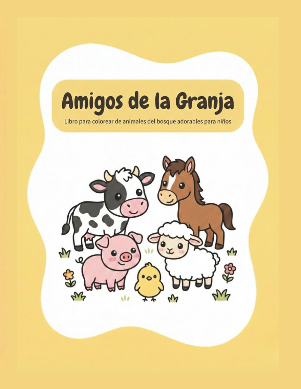 Amigos de la Granja: Libro para colorear de animales del bosque adorables para niños