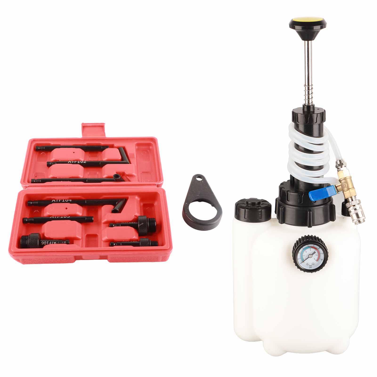 Sonew Bomba de Transferencia de Fluidos de 3 L con 8 Adaptadores ATF Ideal para Refrigerante Aceite de Motor y Fluido de Direcci n Asistida F CIL Eficiente y Confiable