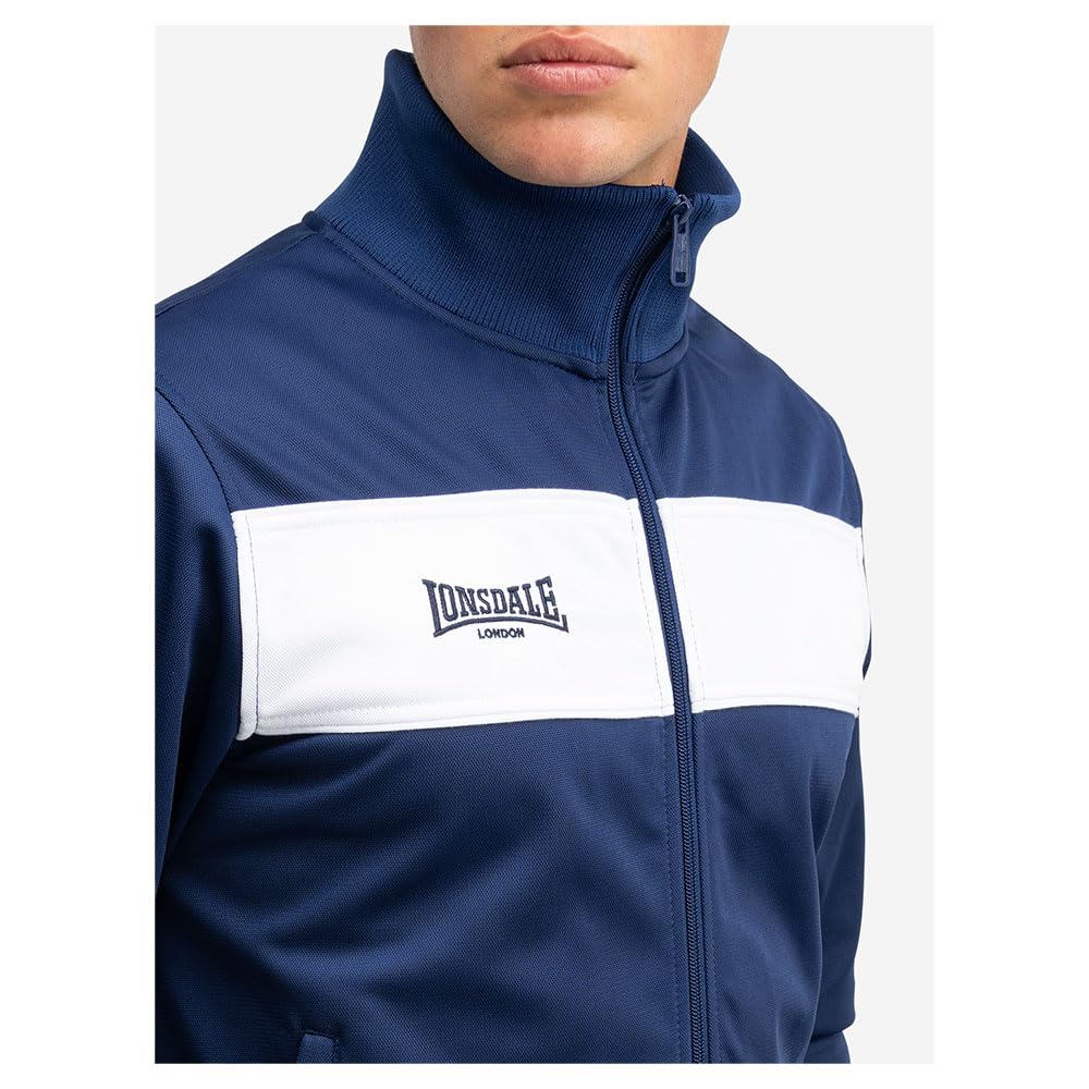 Lonsdale Alnwick Męska kurtka treningowa, granatowy/bia?y, S