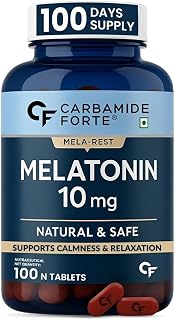 Carbamide Forte Melatonin 10 mg Pills | Sleep Supplement for Better Sleep | Melatonin Tablet for Restful Deep Sleep - 100 ... Price In India