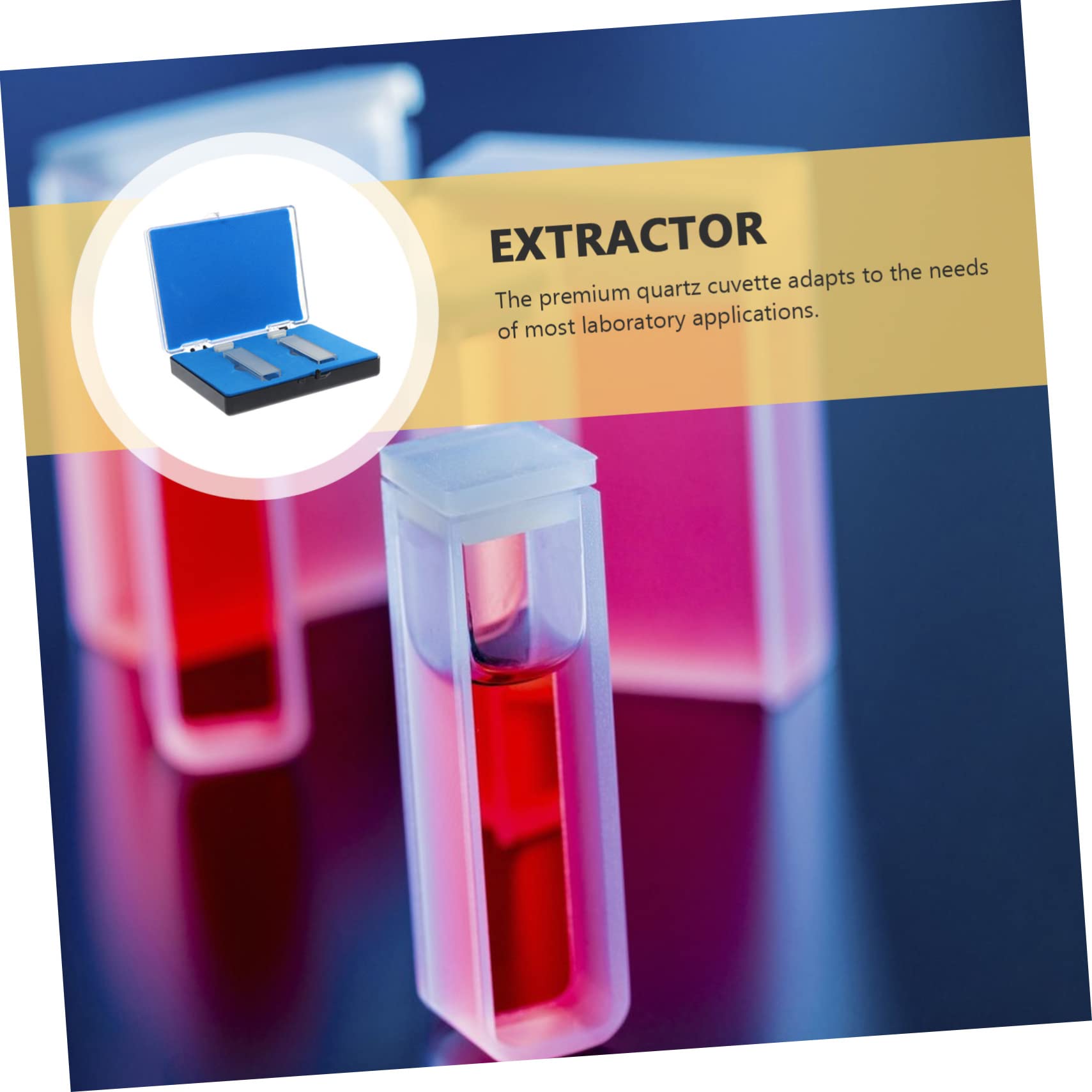 8piezas Cuvette De Cuarzo para Espectrofotómetro para Análisis Óptico y Cuantificación De ADN Arn y Proteínas