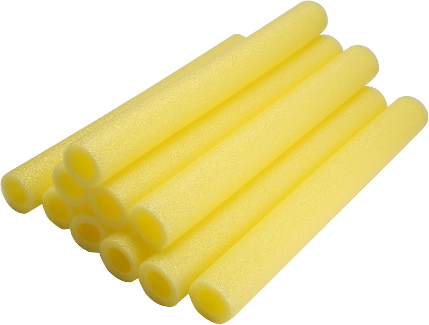 Funda de Espuma para Poste de trampolín, Protector Acolchado, 40 cm de Largo, Material Esponjoso, 4,5 cm de diámetro Exterior, Paquete de 10 Unidades, Yellow