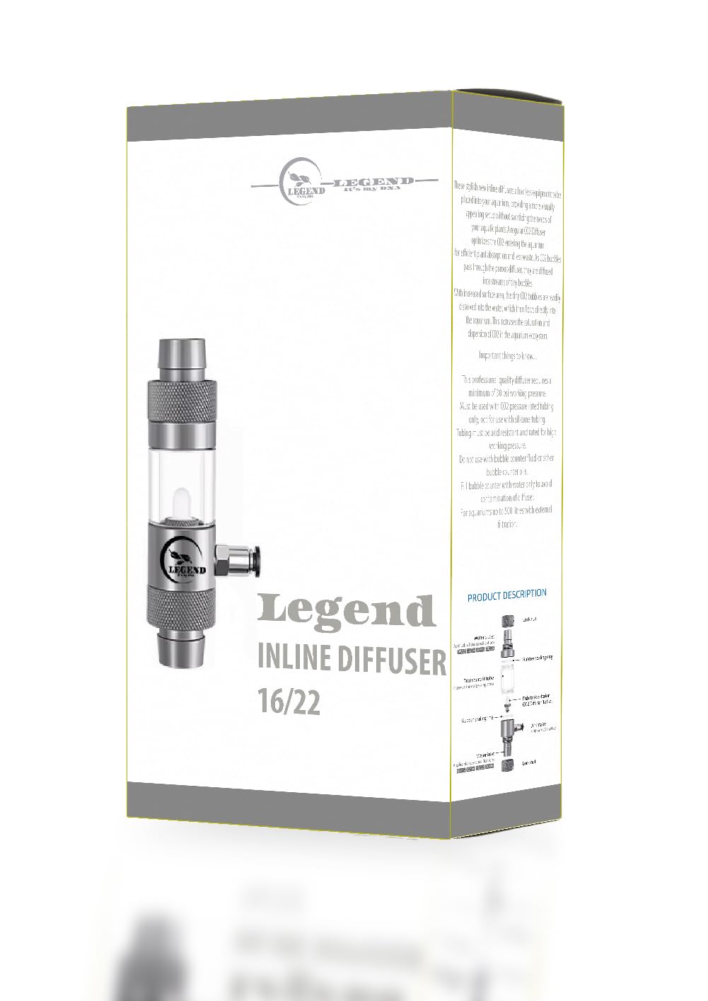 Diffusore di CO2 in linea Legend 16/22