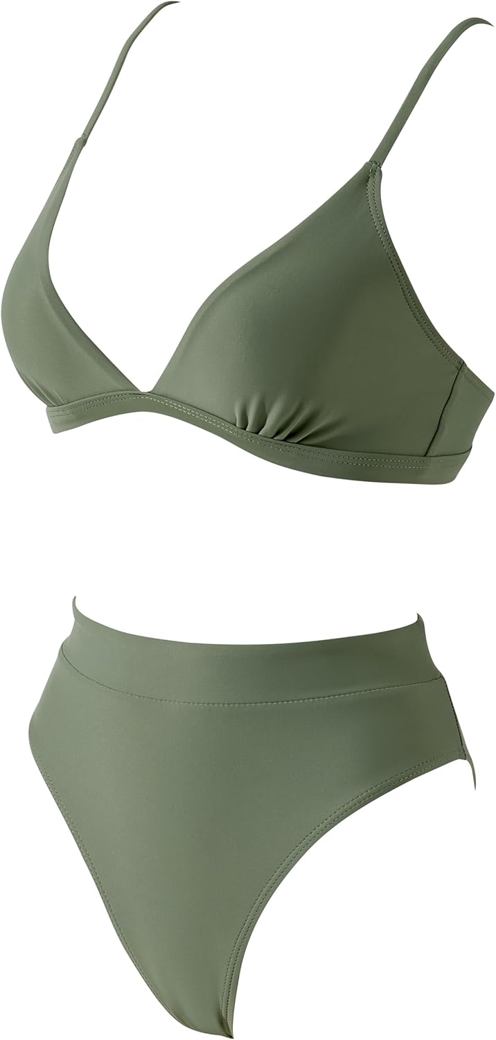 SUUKSESS Women High Waisted High Cut Bikini Set Sexy Triangle Two Piece Swimsuits - Image 5