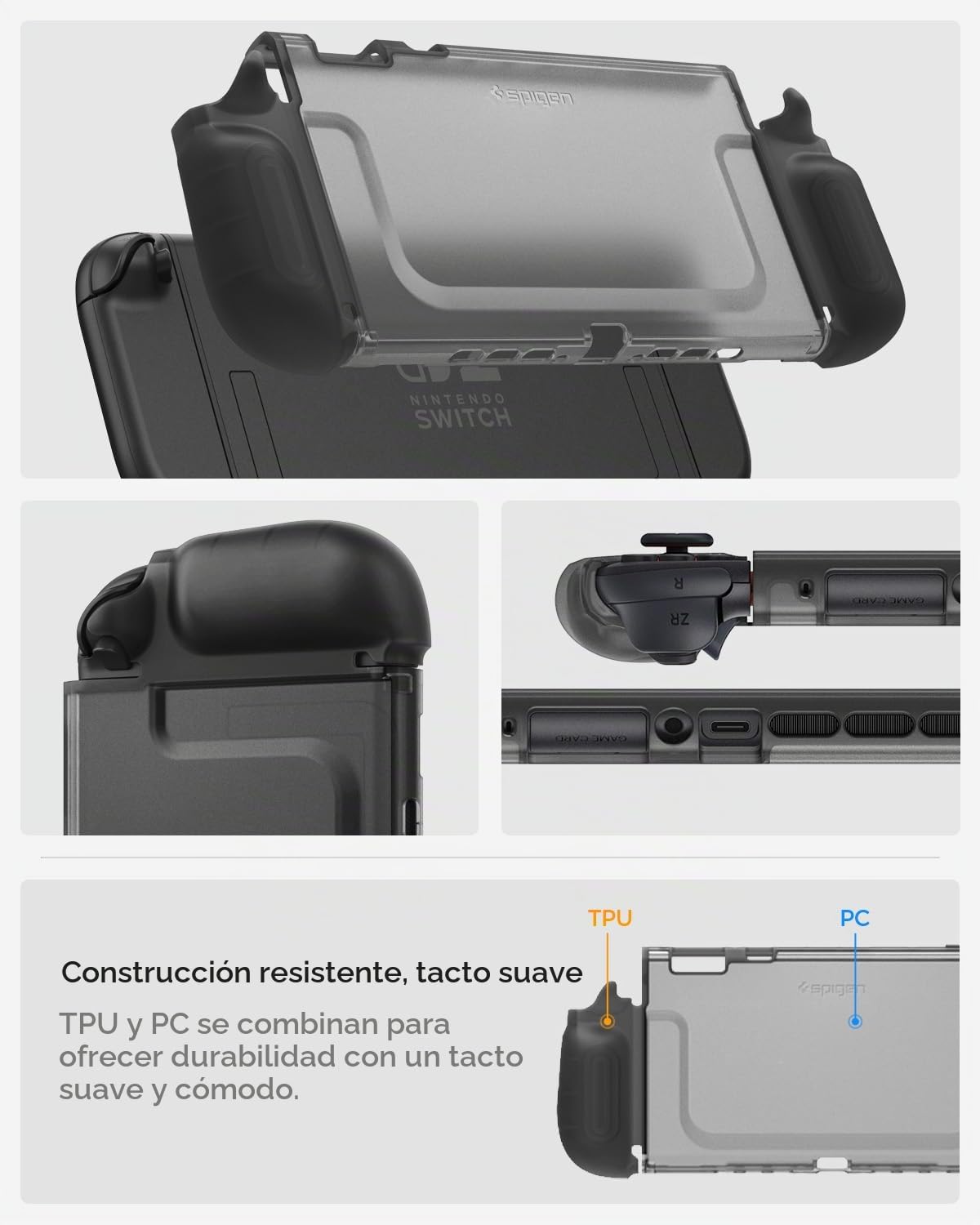 Spigen Funda Ultra Hybrid Compatible con Nintendo Switch 2 (2025), Carcasa para Nintendo Switch 2 - Frost Black