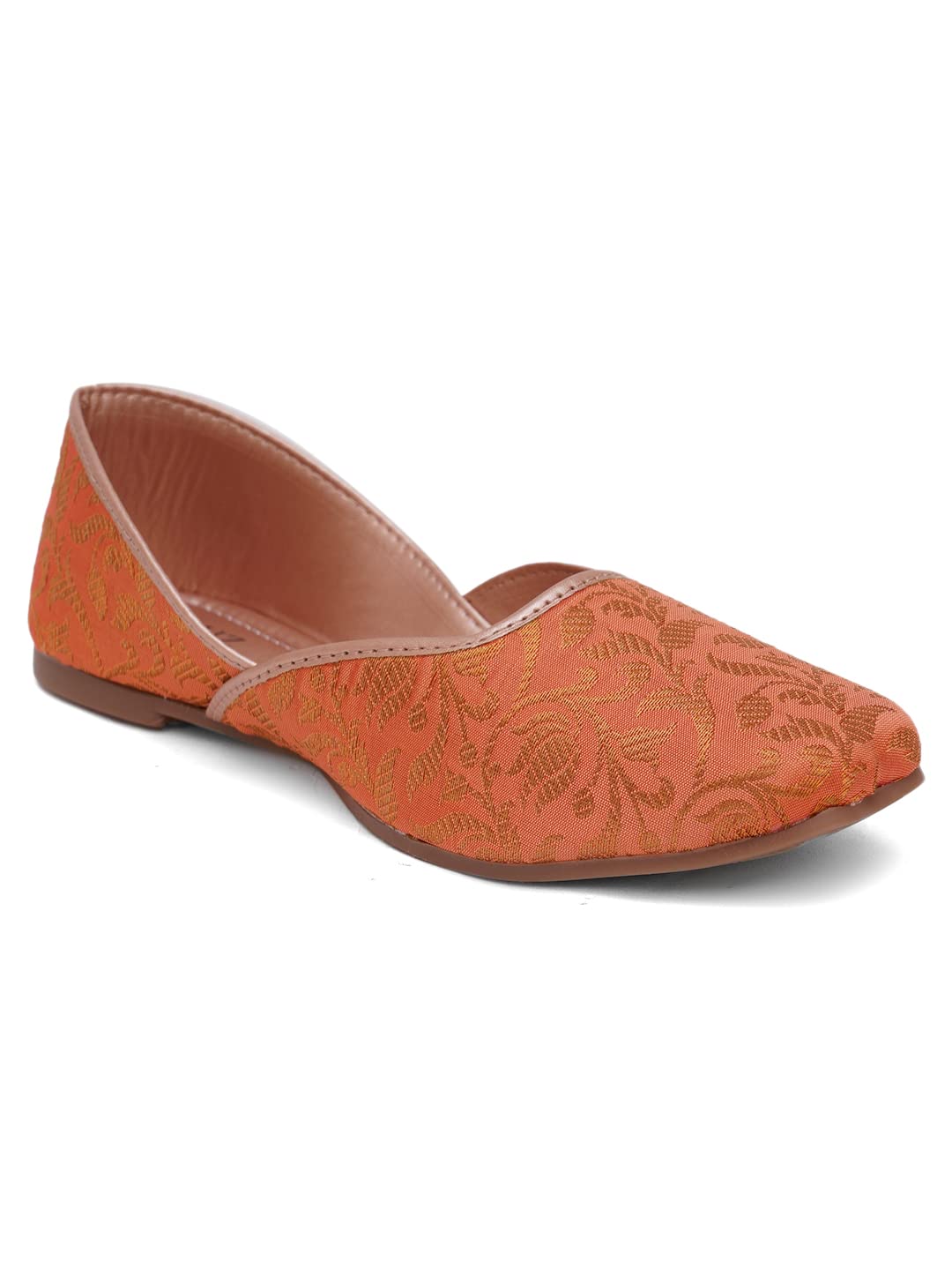 Women and Girl Casual Brocade Detail Comfort Jutti-Mojaris-image-23