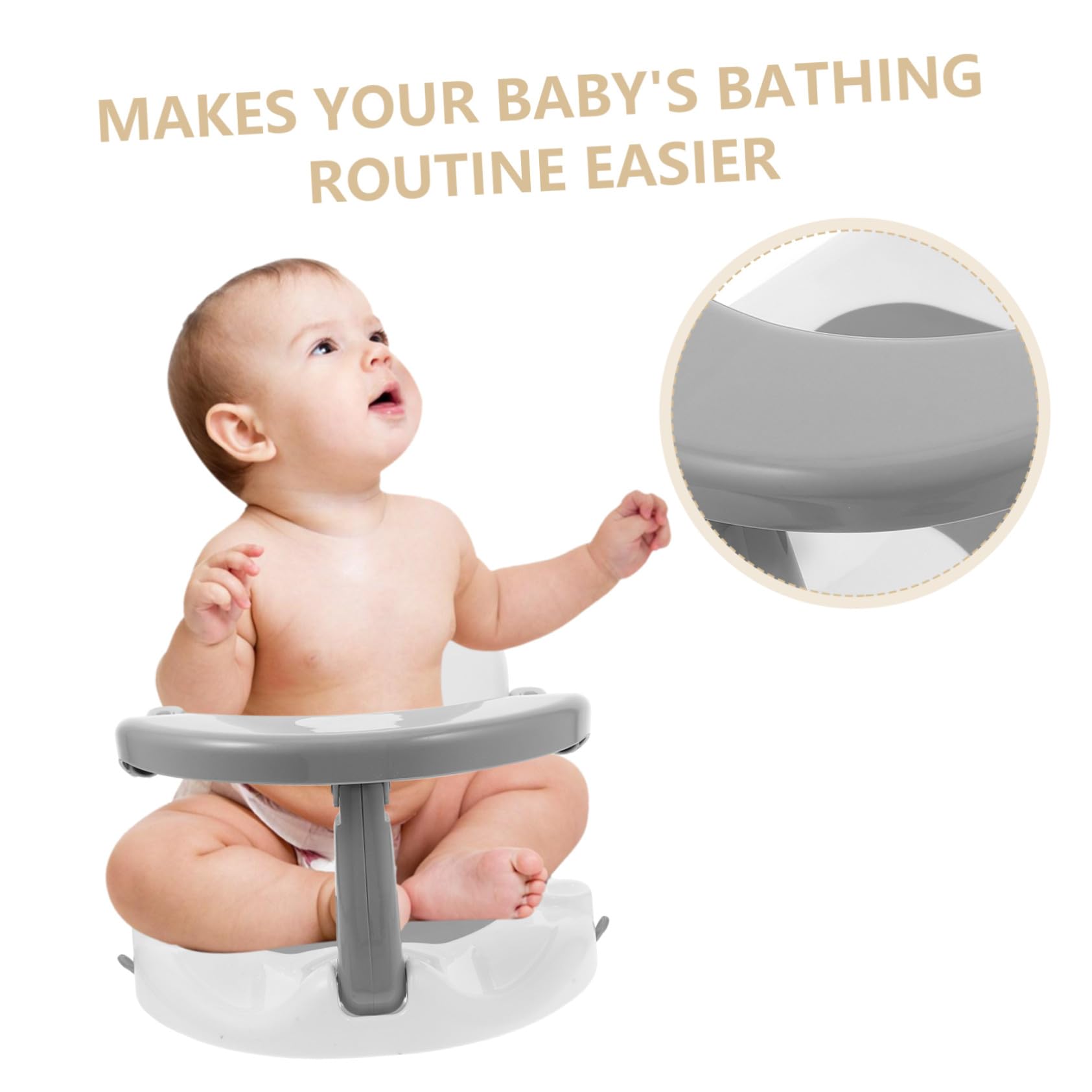 Badewannensitz für Junge Mädchen Abnehmbar mit Saugnäpfen für Dusch und Badetime Sicherer Sitz für Neugeborene und Junge Mädchen Glatte Oberfläche Badesessel