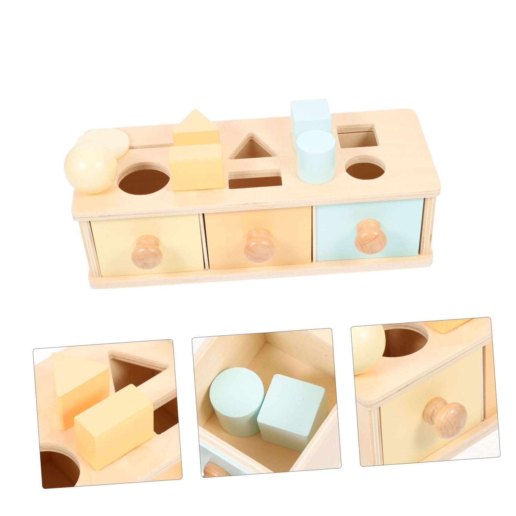 Caja Montessori de Madera Educativa para Juguete Intelectual Multifuncional con Desarrollo de Motricidad Fina y Reconocimiento de Colores para Bebés y Preescolares Regalo para