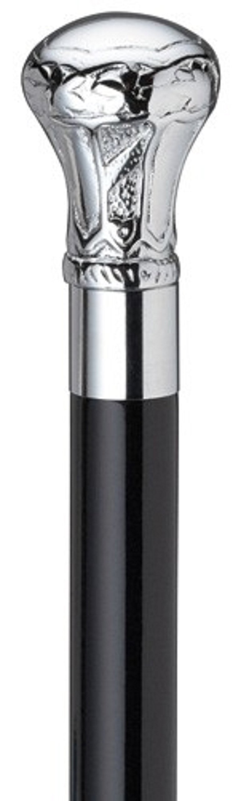 Harvy Canes Chrome Plated Brass Knob Walking Cane 36