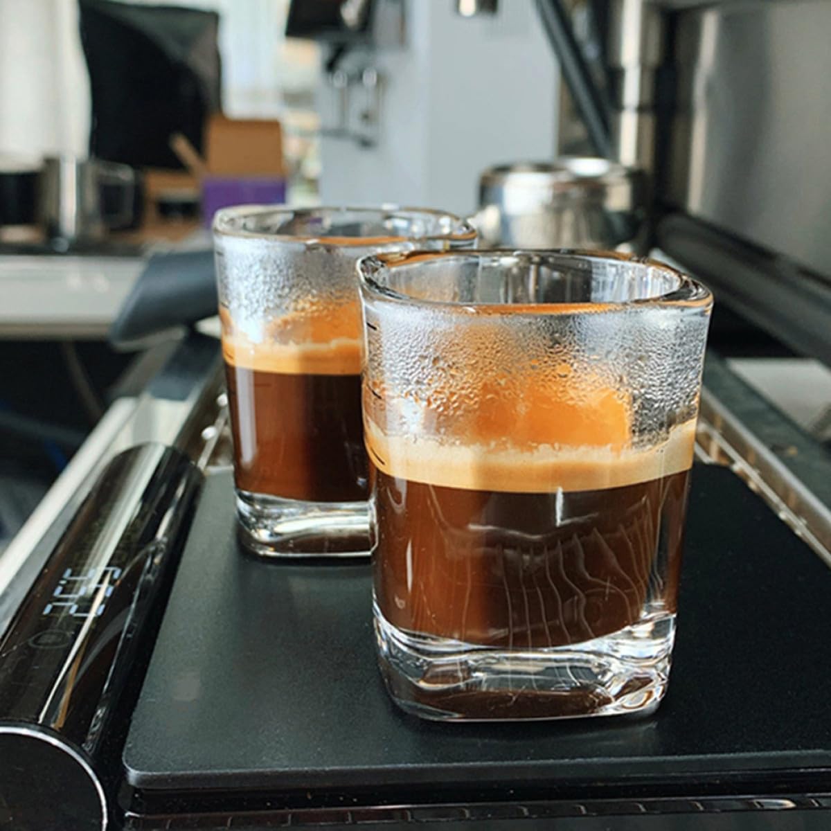 UKCOCO 6 Stück Espressotassen aus Borosilikatglas 60 Ml mit Skala Messbecher für Kaffee Tee Milch Kreatives Messwerkzeug für Zuhause und Schule