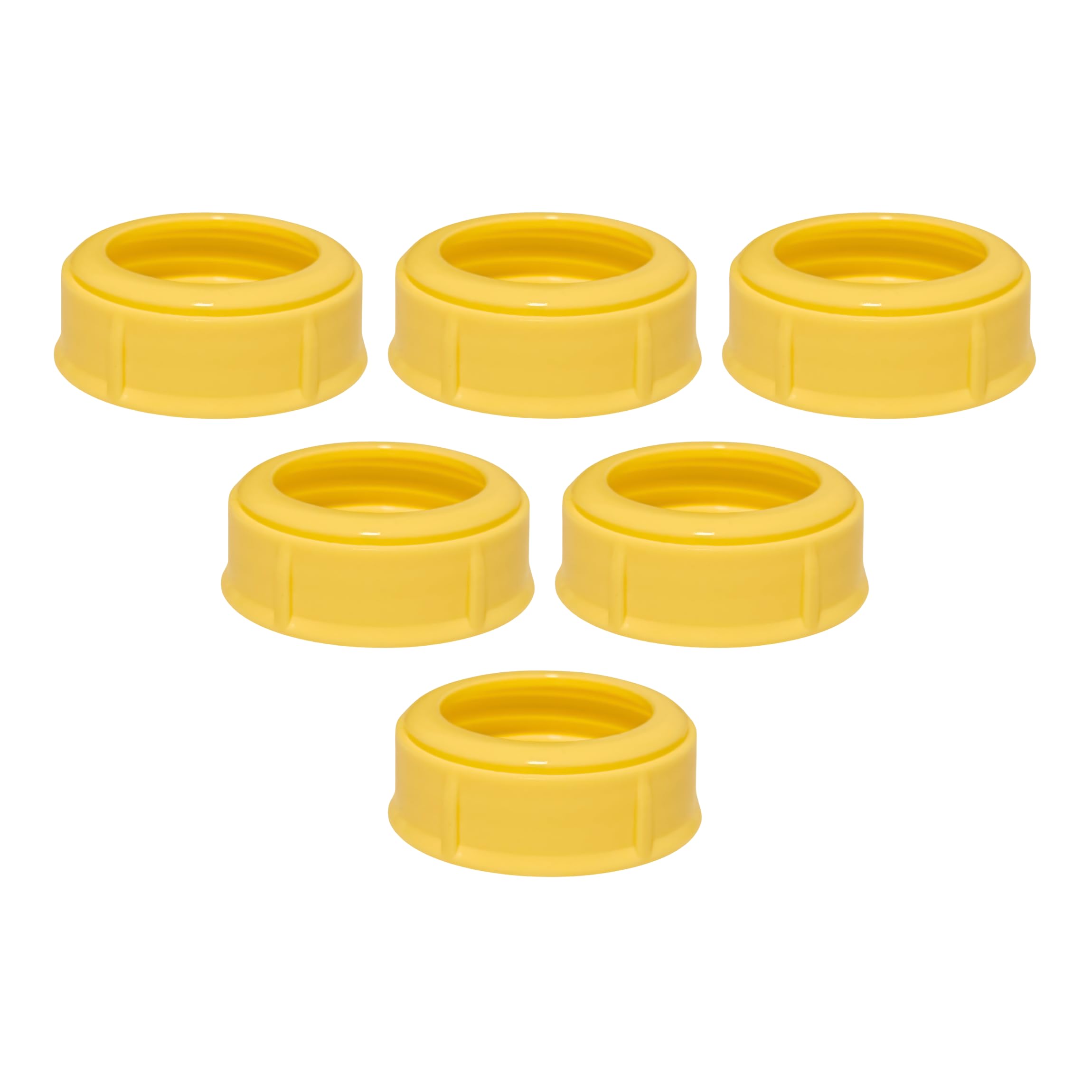 Replacement Collar Rings for Medela Baby Bottles 5oz & 8oz | 1 Count (Pack of 6) BPA Free | Compatible with Plastic & Glass Bottles | Mess Free No Leak or Spill