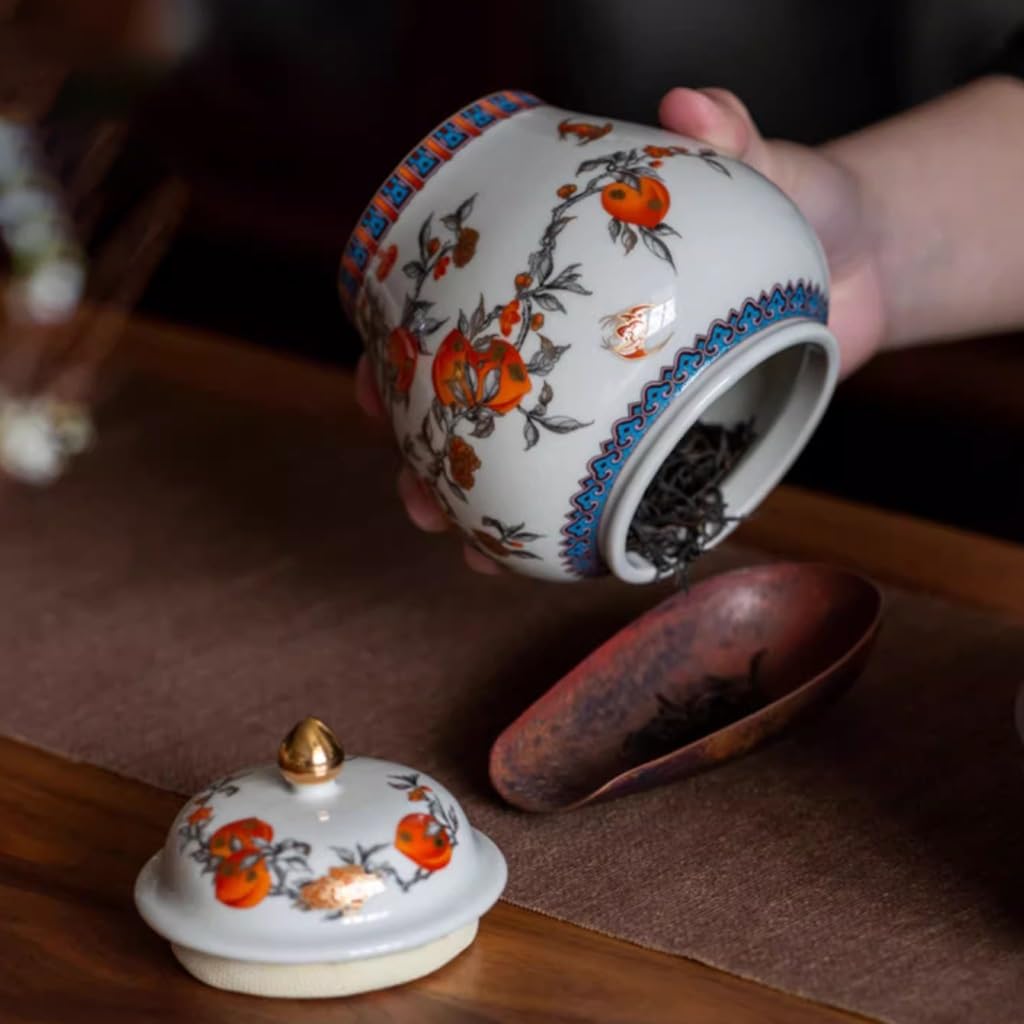 Boîtes à thé en céramique légère et Luxueuse, boîtes scellées Chinoises, Coffrets à thé Kung Fu, boîtes de Rangement pour Salle de thé