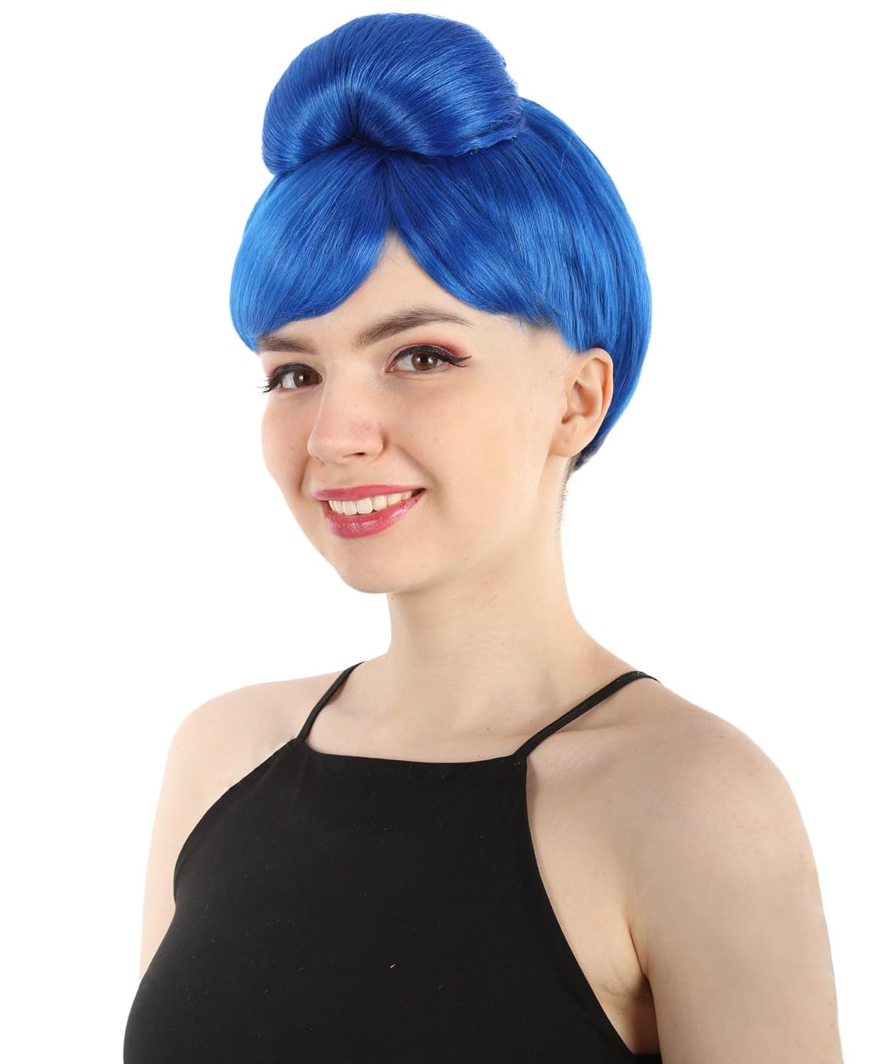 Women's Premium Bun Wig - Adjustable Capless Hair extensions with Realistic Synthetic Fibers - Multi-Color Elegant Bun Hairpiece for Halloween Cosplay, and Everyday Wear, Dark Blue