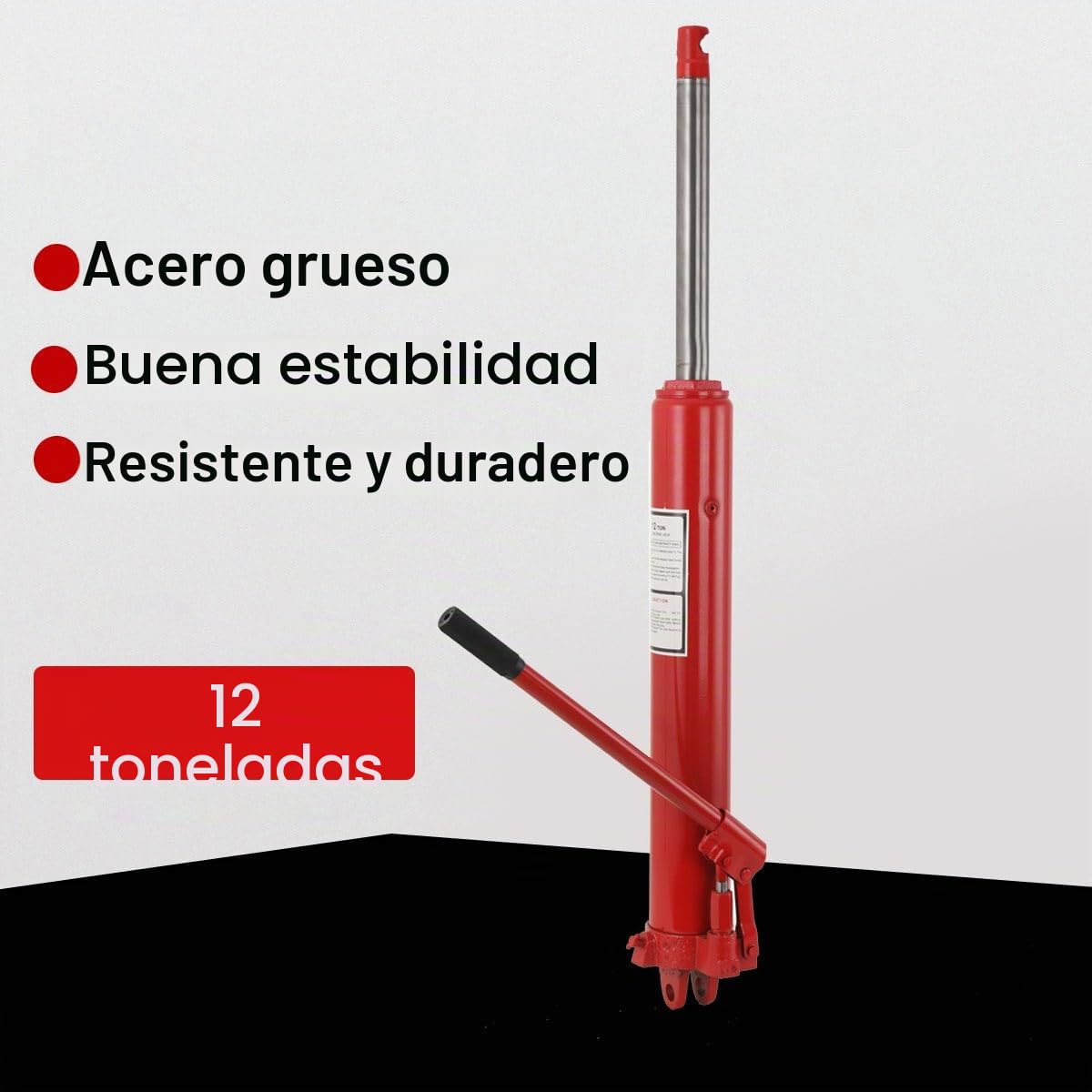 Cilindro hidráulico de 12T, presión Hidráulico, gato hidráulico de elevación 500mm, bomba de mano hidráulica, pieza de repuesto con pistón largo para grúas de taller, gatos, elevadores de