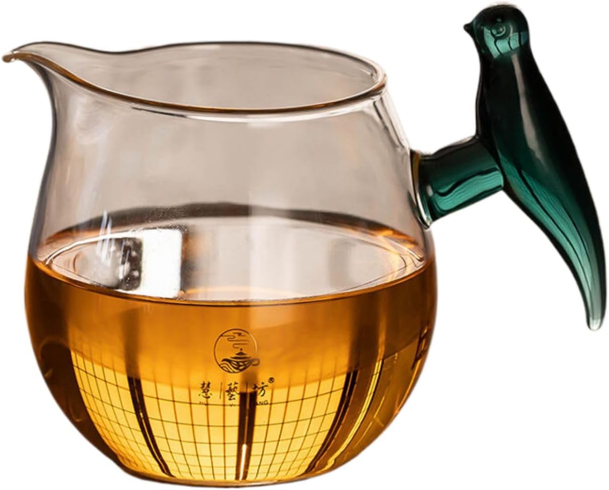 DFSHGDF821一耐热透明公道杯 Fairness Cup Sharing Cup, Kungfu Tea Pitcher 加厚 Glass Tea Infuser Bottle Tea Cup 玻璃家用 Gongfu Tea Set, 功夫茶具配件茶海泡茶分茶器茶漏 Strainers for Make tea Tea,匀杯
