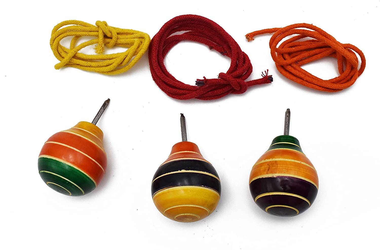 Channapatna Toys Handmade Wooden Spinning Tops Toys Combo (3 Years+) - Combo Set of 3 Pcs - Multicolor - Curiosity & Fine Motor Skills | Pambaram | Bongaram | Lattu (B09S2XRH5K) Amazon Price History, Amazon Price Tracker
