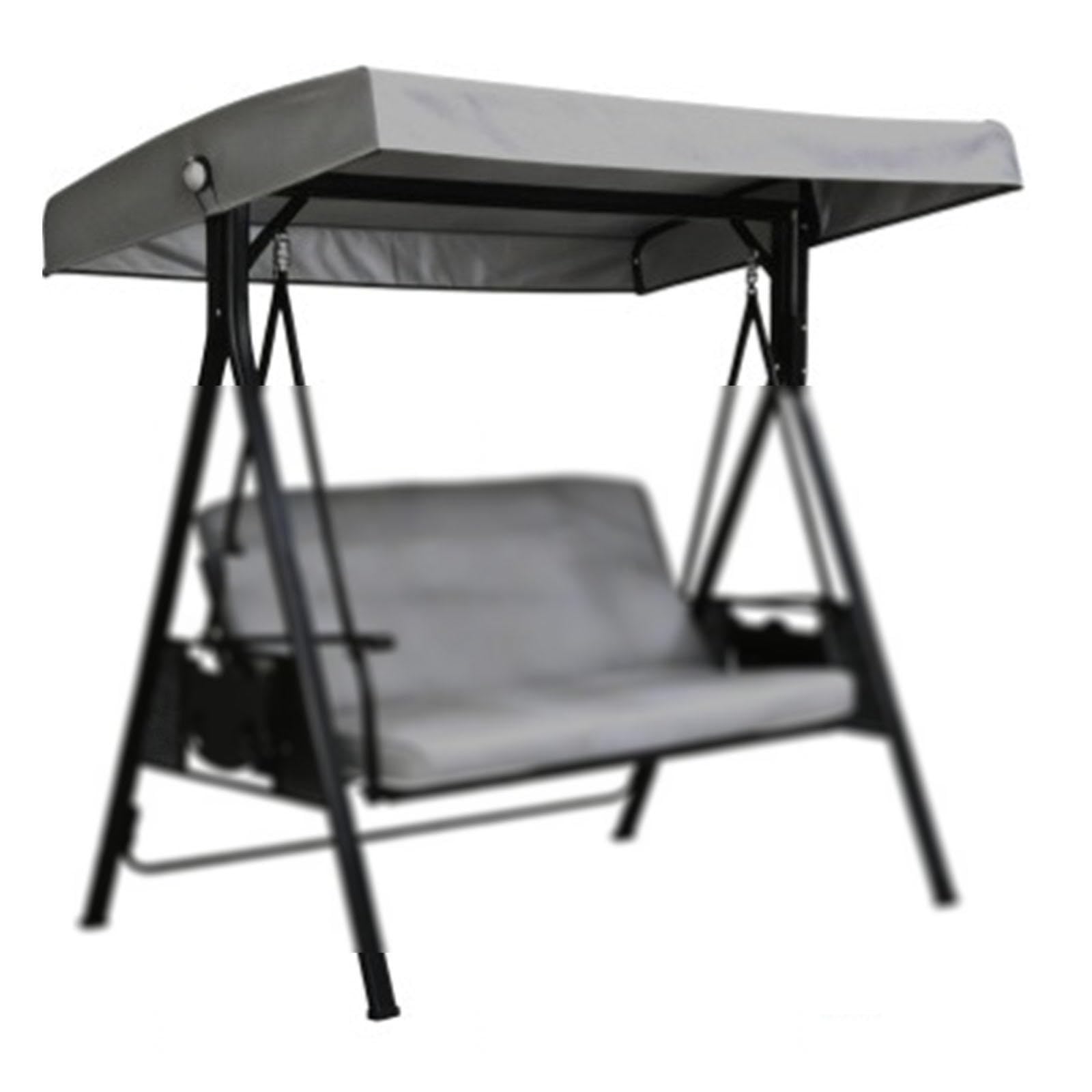 210D Coated Oxford Fabric Swing Canopy 75 X 47 X 7.8 in Waterproof, UV-resistant Outdoor Yard Park Swing Chair Canopy for Lawn Garden,DarkGray