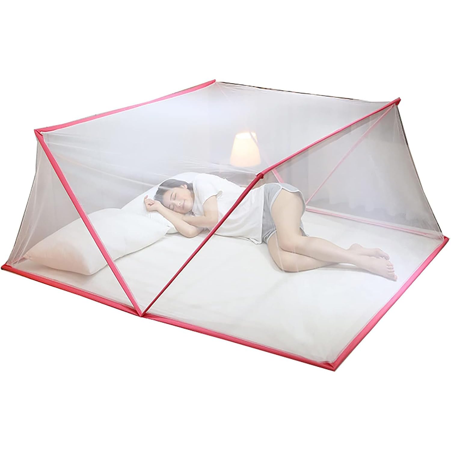 Folding Mosquito Net for Bed - Portable for Outdoor, No Installation Needed, Adult and Child Size, Indoor Use, Color Assorted, Size: 135x190x80cm