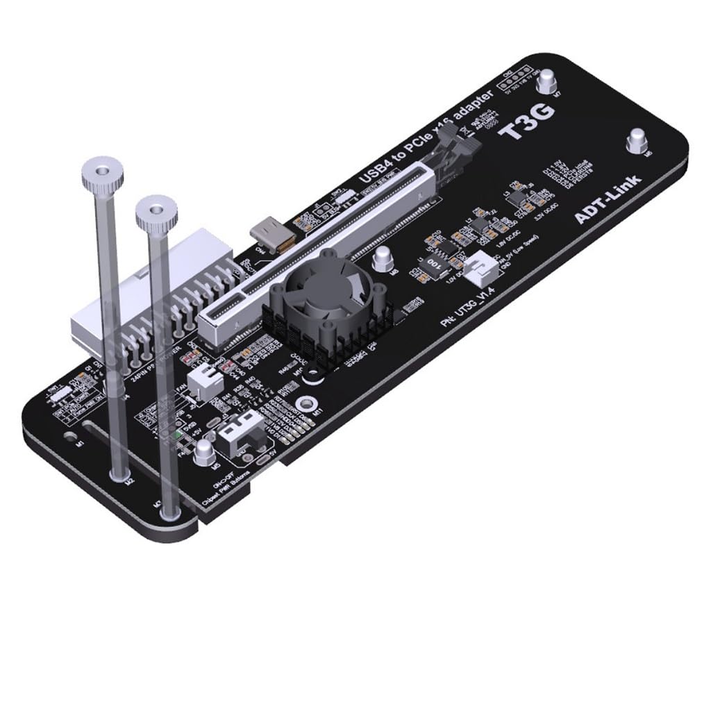 ADT-UT3G USB4.0 Docking Station 64G PCIe4.0x4 to Laptop Graphics Card External Conversion Adapter Compatible with Thunderbolt 3 4