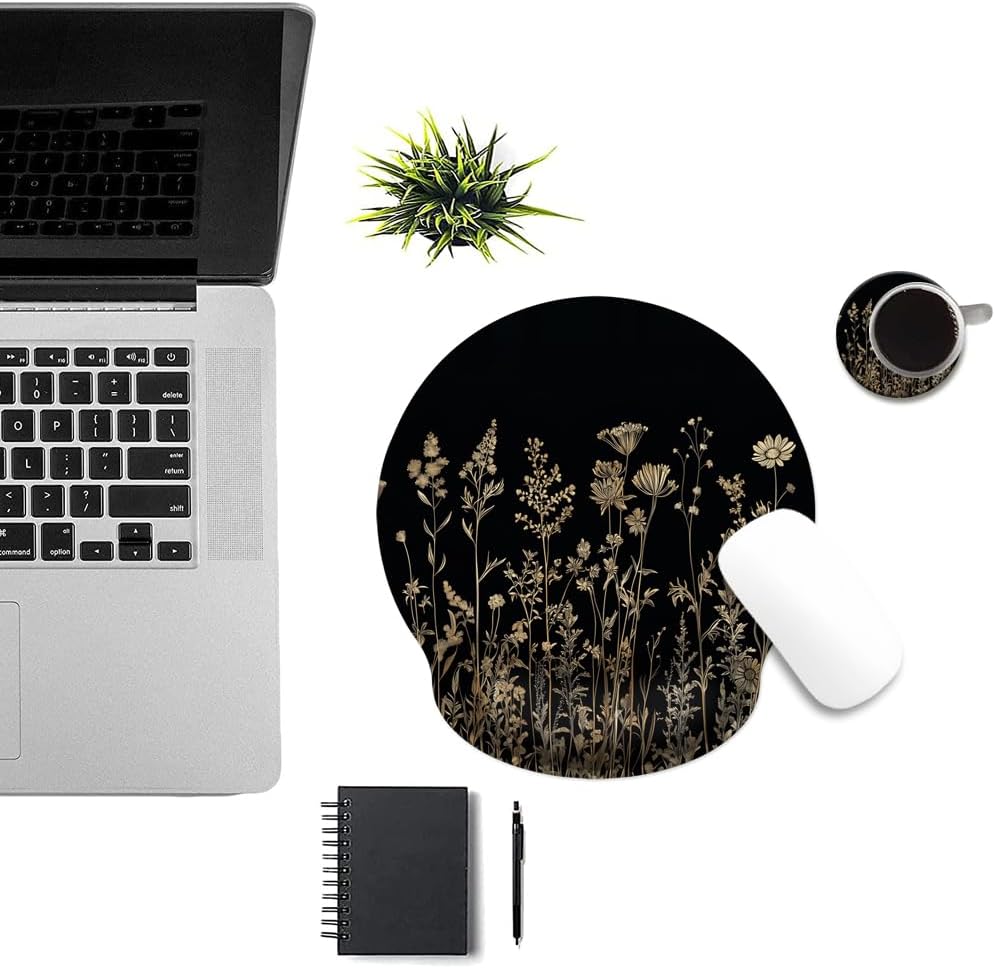 Mouse Pad with Wrist Support, Ergonomic Mouse Pad with Memory Foam Wrist Rest Cushion, Non-Slip Rubber Base Gaming Mice Pad for Home Office Computer Laptop,Wild Floral - Image 5