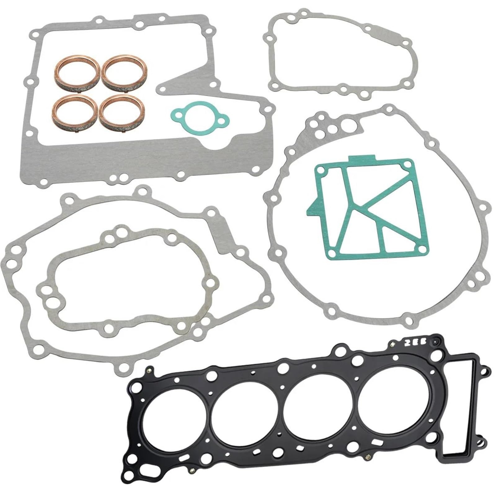 Kit riparazione guarnizioni Moto Cilindro Motore Carter Coppa Dell'olio Frizione Kit Guarnizioni Coperchio Per Yamaha Per YZF-R6 03-05