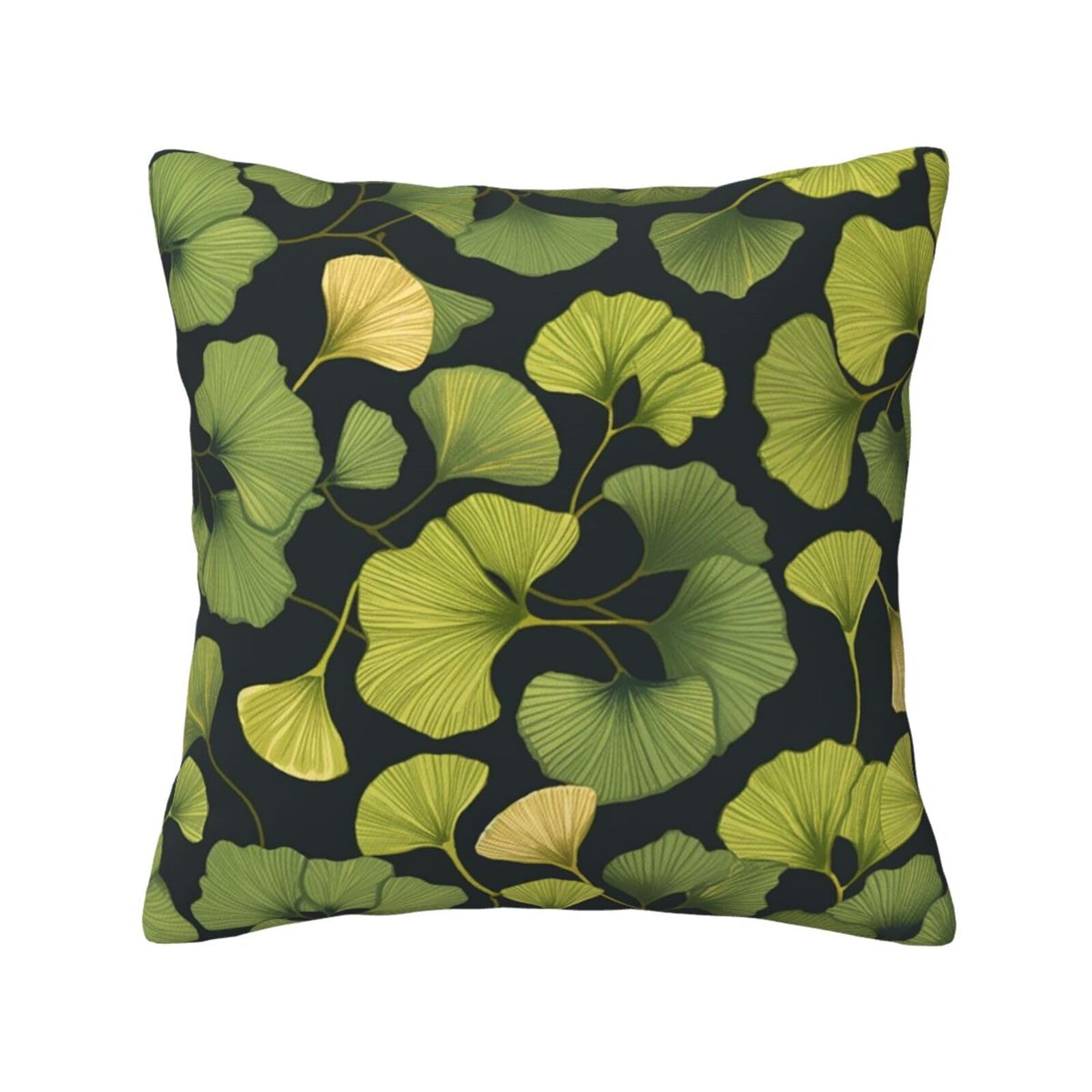 FodPand Ginkgo Biloba Throw Pillow Covers 12"X12" Super Soft Cozy Pillows Case Morden Decorative Cushion Cover for Sofa Couch Bed Home Decor