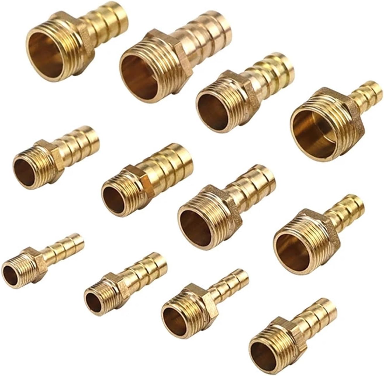 Pneumatic Connection Pneumatic Air Hose 4/6/8/10/12mm Connection External Thread 01/02/03/04 Pagoda Joint 1Pcs(12mm-02)