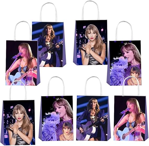 Miniatura 2 de Vibbint 12 bolsas de regalo de fiesta Taylor con asas para decoración de fiesta de cumpleaños rápido