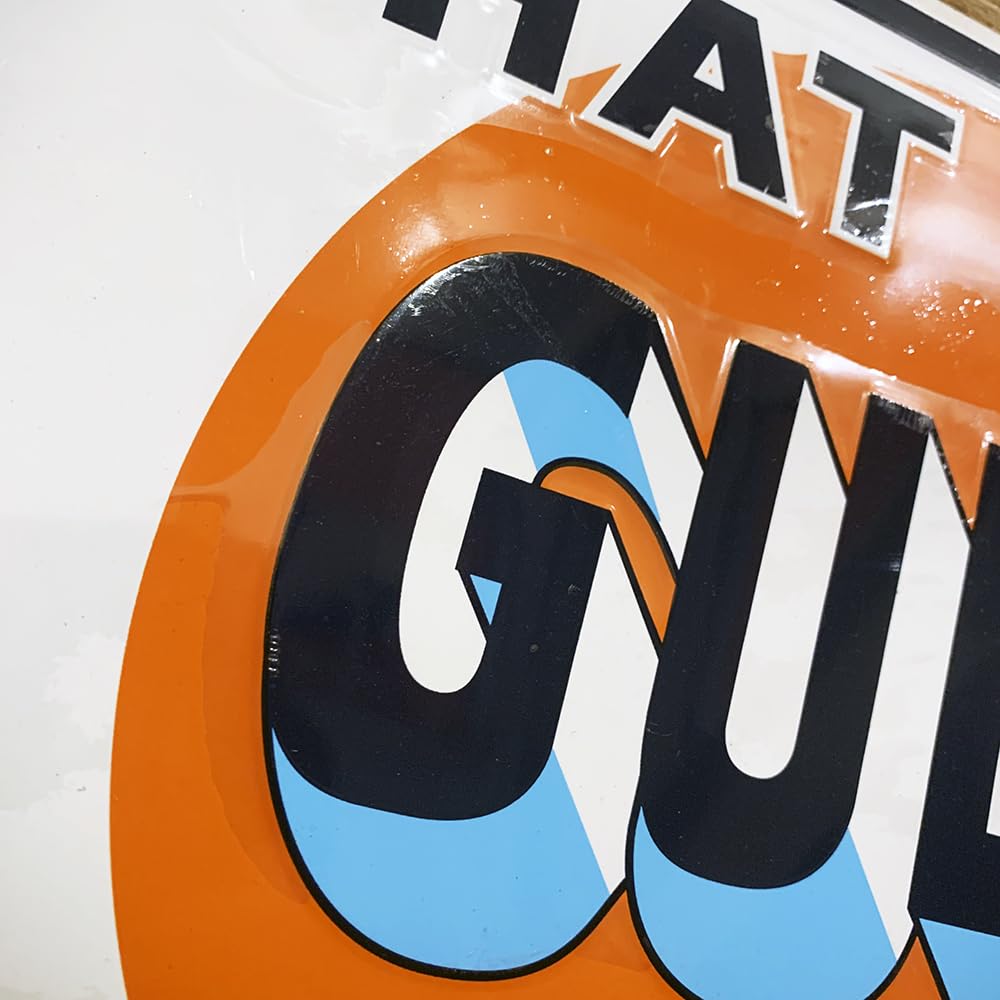 Amazon.co.jp: GULF OFFICAIL ガルフ オフィシャルエンボス看板 アメ車 