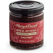 Harry & David Royal Riviera Pear Cranberry Chutney, Gourmet Fruit Chutney, Cheese Board, Food Spread For Breakfast, Toast, Crackers, Muffins, All Occasion For Family, Friends, Loved Ones, 10.5Oz