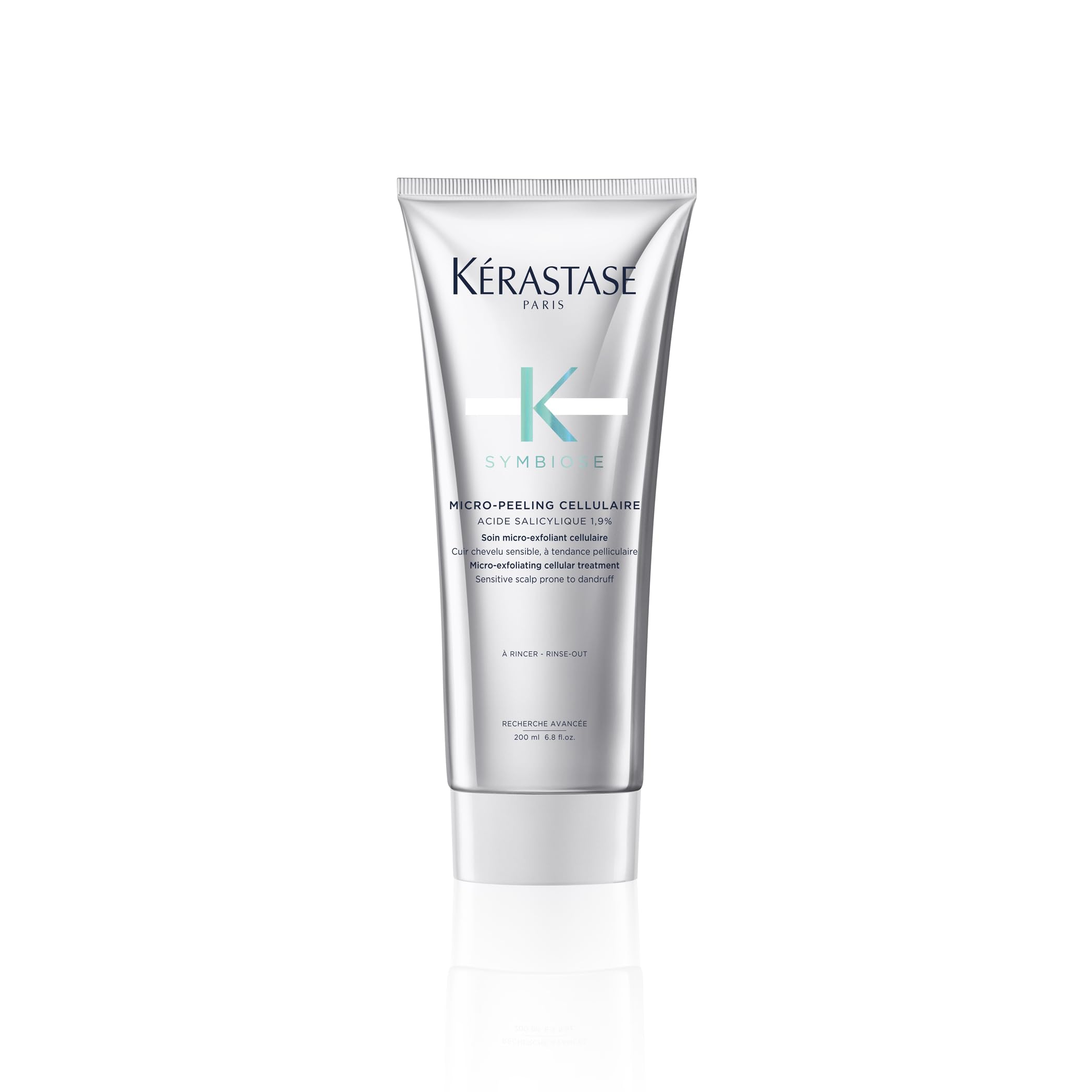 Kérastase Symbiose, Exfoliante Y Purificante, Para Cuero Cabelludo Sensible Con Tendencia A La Caspa, Sin Sulfatos, Micro-Peeling Cellulaire, 200 ml