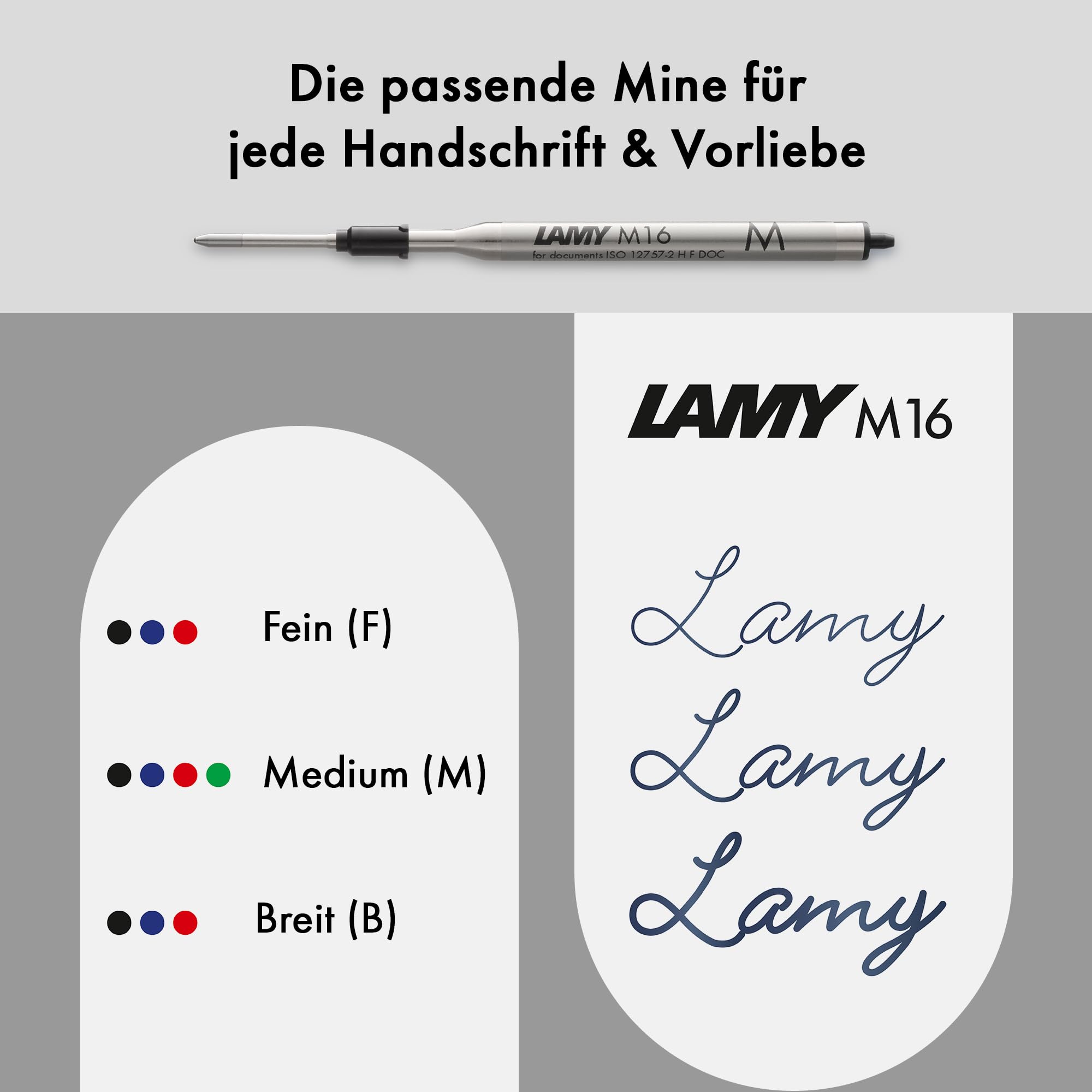 Lamy aion graphite Kugelschreiber – moderner Drehkugelschreiber im eloxierten, leichten & nahtlosen Aluminium-Gehäuse – mit Edelstahl-Clip – Strichbreite M – inkl. Großraummine M 16 schwarz