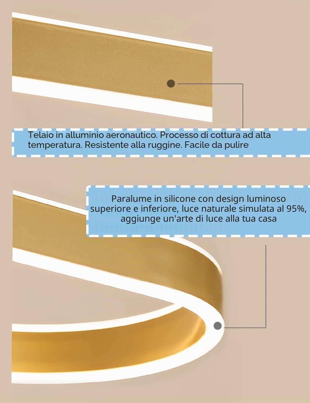 Lampadario ovale LED dimmerabile Luce a sospensione Tavolo da pranzo moderno Lampade da ufficio con telecomando Anello Lampada a sospensione Altezza regolabile Studio Apparecchio (L100cm, Nero)