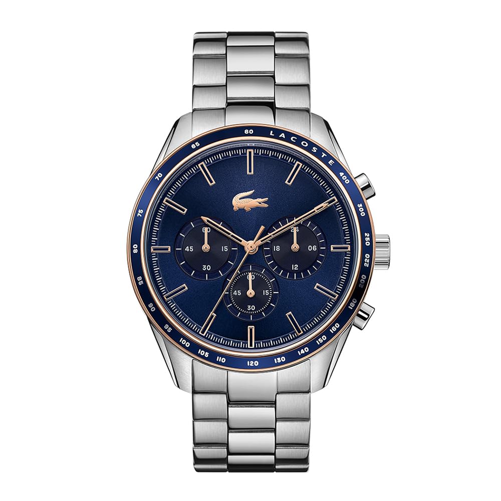 Lacoste Chronograph-Quarzuhr der Boston Kollektion für Herren mit Leder- oder Edelstahlarmband in Glieder- oder Mesh-Design
