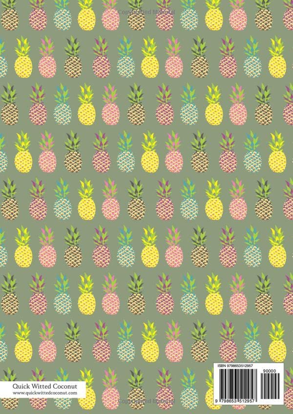 Pineapple Notebook - Lined Pages - A4 - Premium: (Avocado Edition) Fun notebook 192 lined pages (A4 / 8.27x11.69 inches / 21x29.7cm) - Image 2