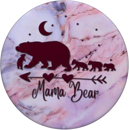 Miniatura 3 de Burgundy Dark Wine Mama Bear - Soporte para teléfonos y tabletas, diseño de oso y cuatro cubitos de vino, Negro