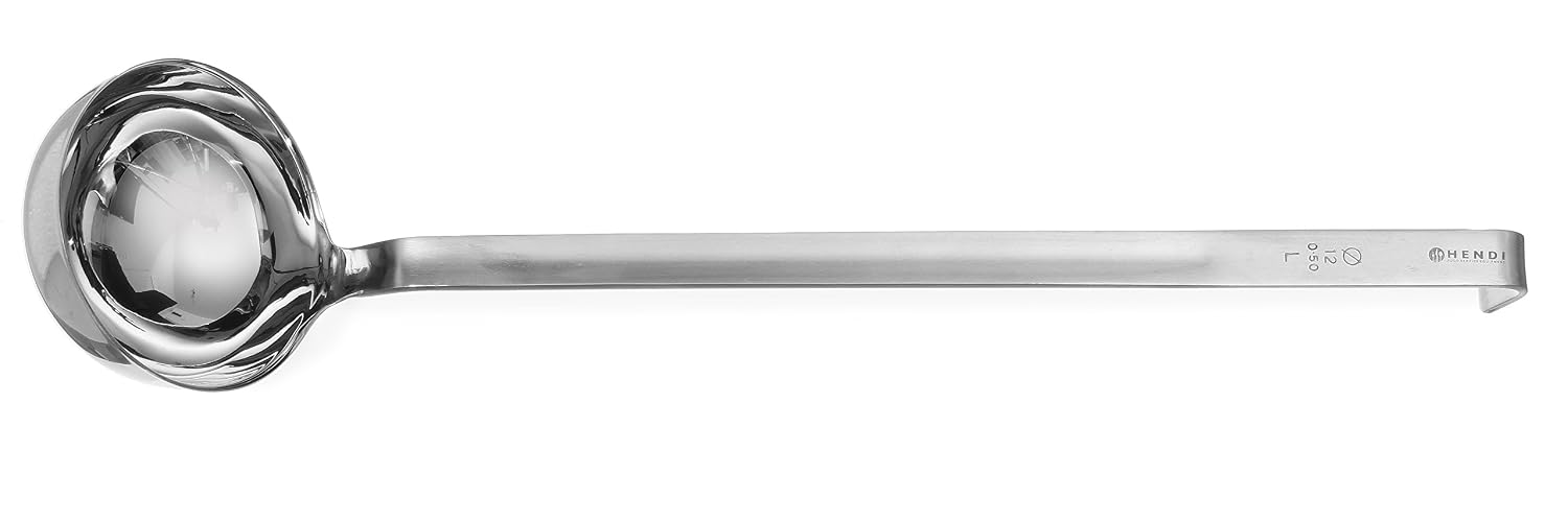 HENDI Ladle non-drip, ⌀120 x(L)470 mm, 0.35 L, Silver, 0,35 L