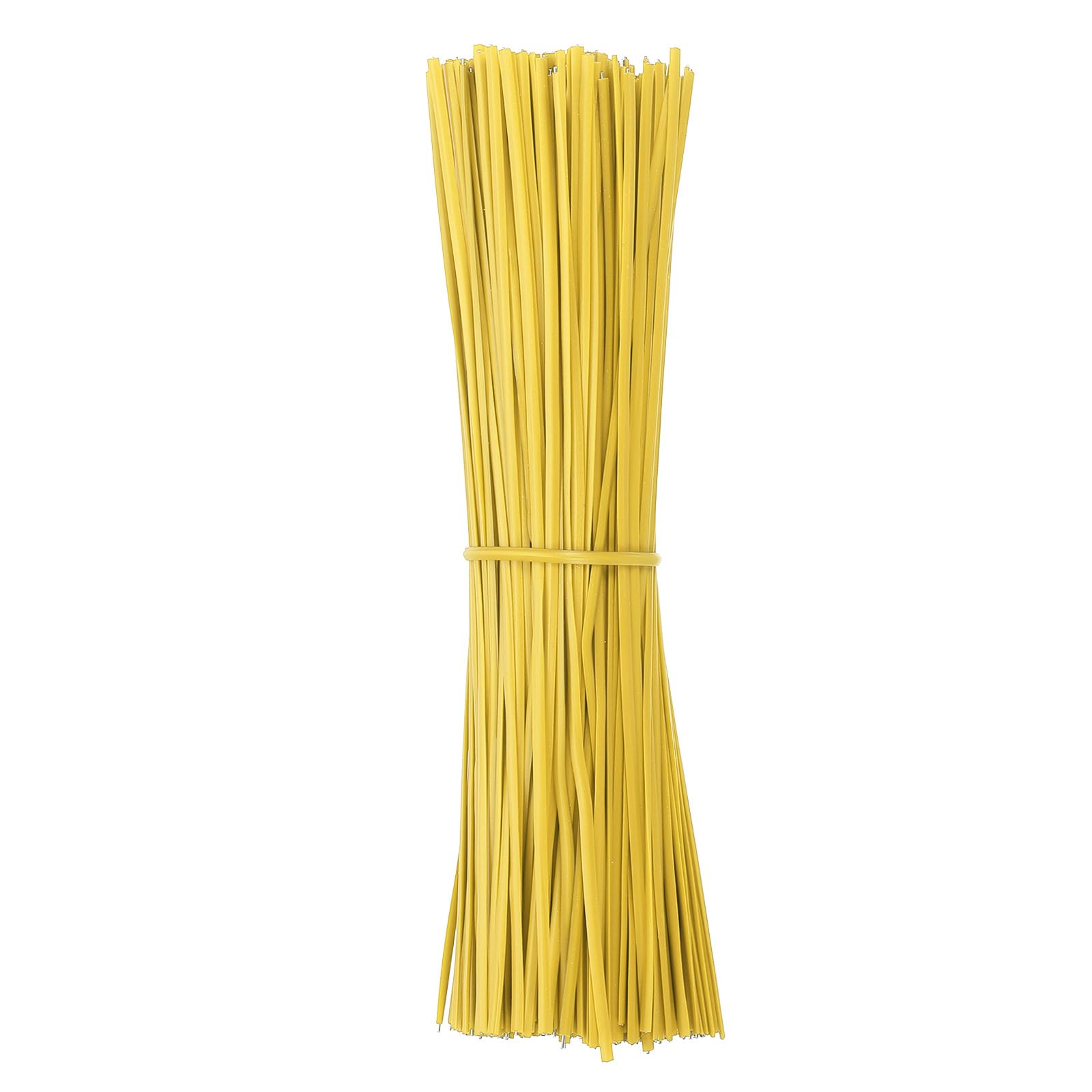 PATIKIL Plastic Twist Ties, 300 Pcs 6 Inch Reusable Cable Ties, 0.08 Inch Wide Bag Coated Ties for Household and Office Use Yellow
