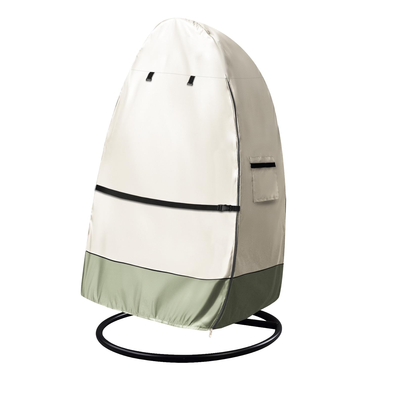 Sobana Waterproof Egg Chair Cover with Double Zipper, Outdoor Seat Hanging Egg Chair Cover, 45 x 33 x 68 Inch,Beige