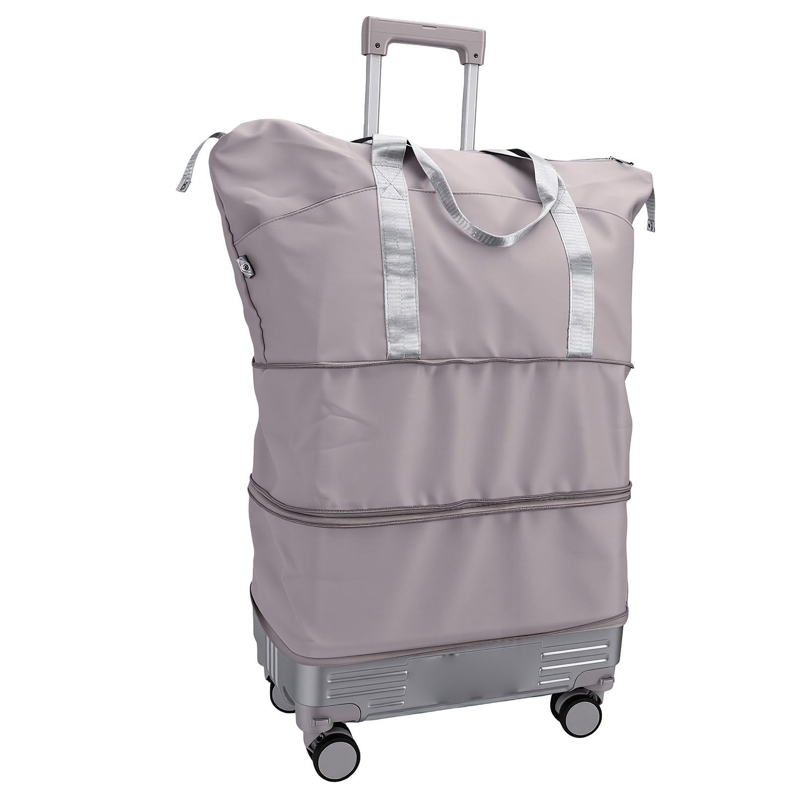 Borsone Pieghevole Espandibile con Ruote Staccabili (GREY)