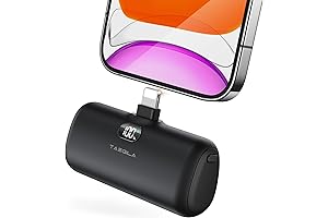 taegila 5000mAh Portable Charger with Built-in Cable for iPhone