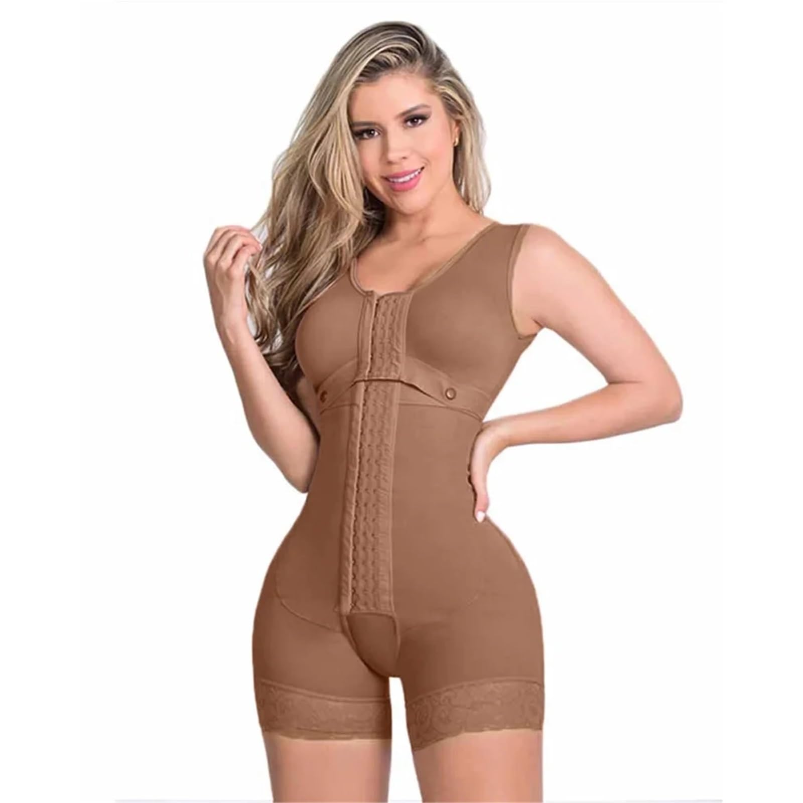 Body Moldeador con Control de Barriga for Mujer, Faja modeladora, Alta compresión Gancho y Ojo, Adelgazante para Mujer