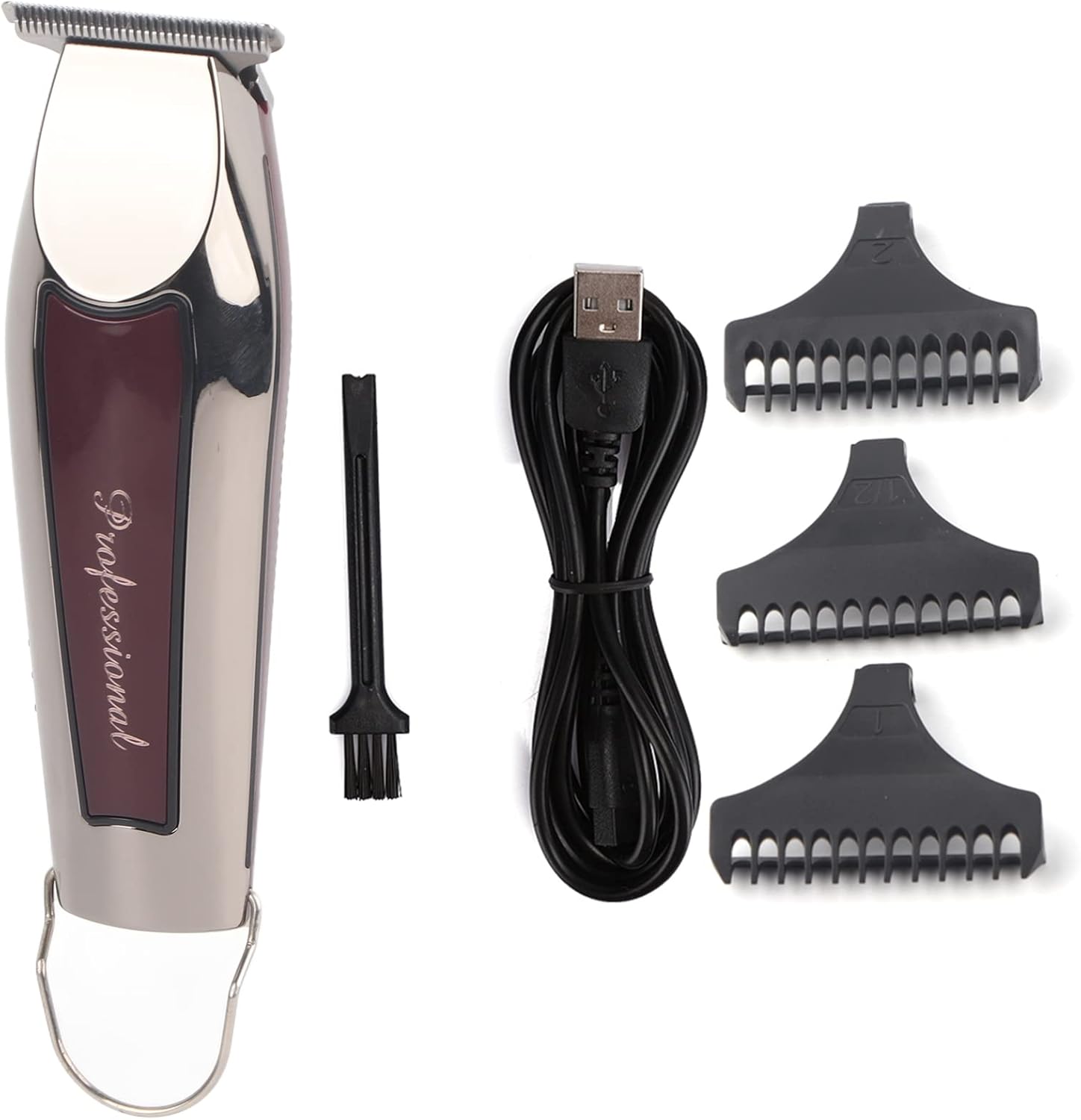Professionele tondeuse, heren-tondeuse, tondeuse met 3 accessoirekammen, precisie-tondeuse, lange tondeuse, heren-tondeuse, scheerapparaat,