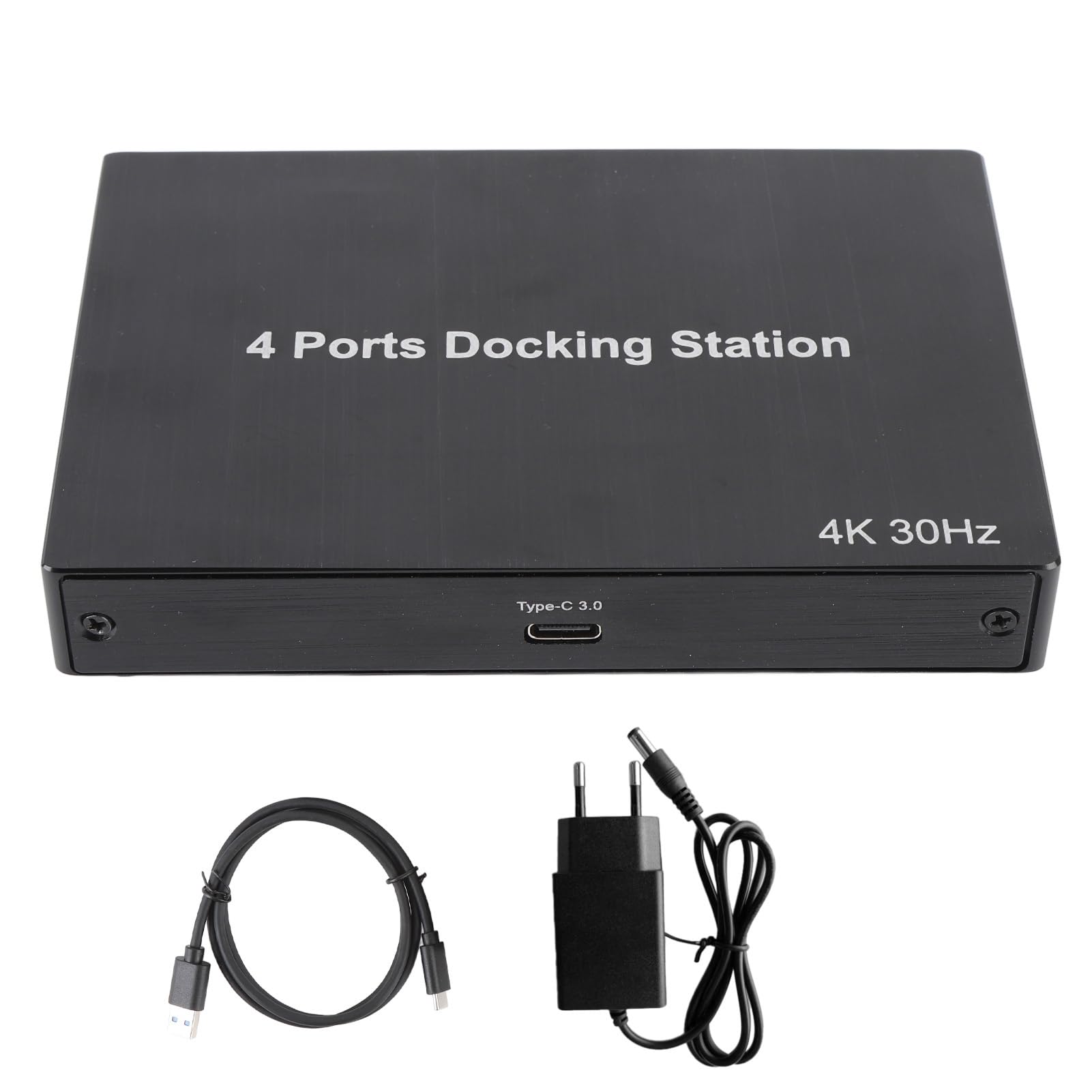 Ejoyous Adattatore Interfaccia Multimediale da USB 3.0 a HD, Docking Station a 4 Porte in Lega di Alluminio, Display Quadruplo 2X4K 30Hz 2X1080P 60Hz, per Streaming di Giochi da Ufficio su Vittorie