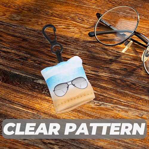 Homoyoyo Paño para Limpiar Gafas y Pantallas Llavero, Suave Microfibra Compacto, 3 Piezas, para Limpieza de Lentes, Cámaras y Dispositivos Electrónicos, Portátil, Diseño Decorativo, - imagen 6